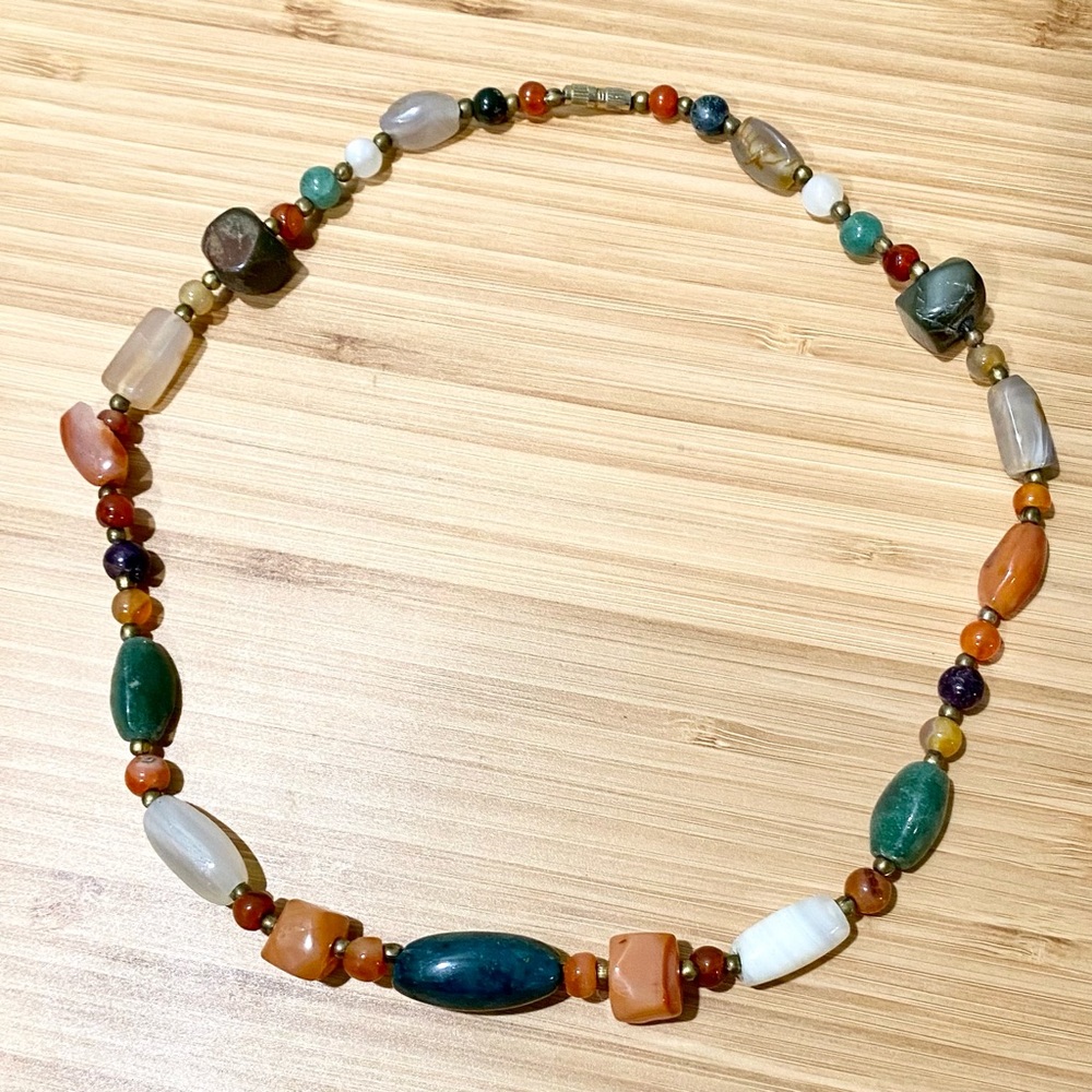 Semi-Precious Stone Gemstone Bead Necklace